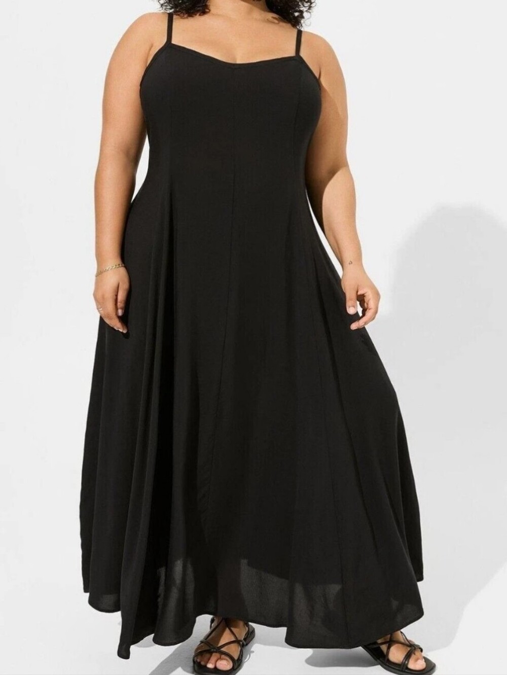 Torrid Trapeze Tank Maxi Dress In Black